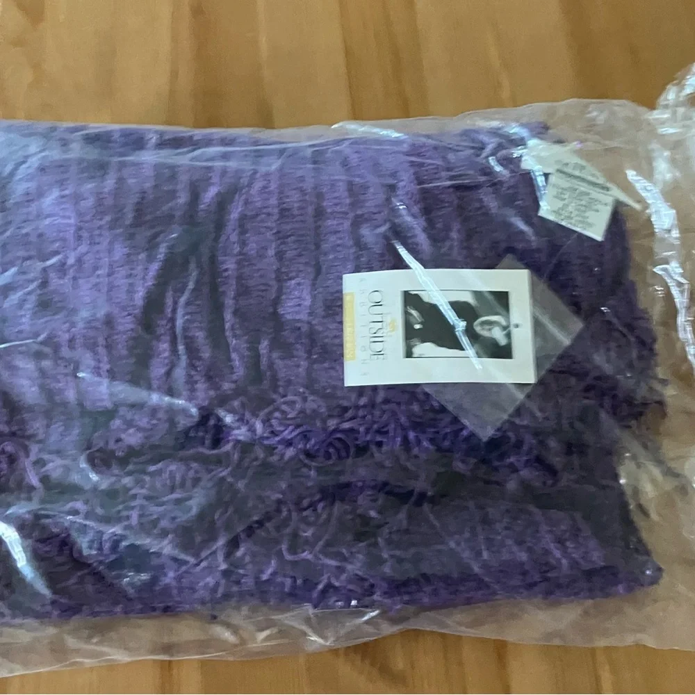NWT QVC Luxurious Purple Knit Throw/Wrap Purple